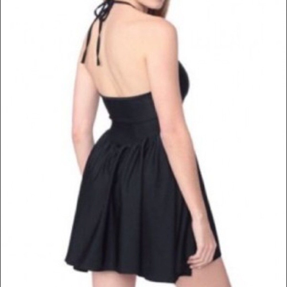 Black American Apparel halter skater dress